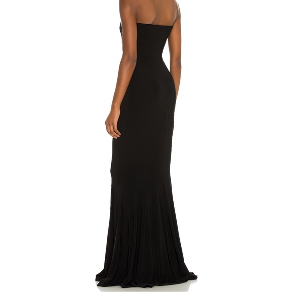 Norma Kamali x Revolve Strapless Fishtail Gown in Black - Picture 3 of 5